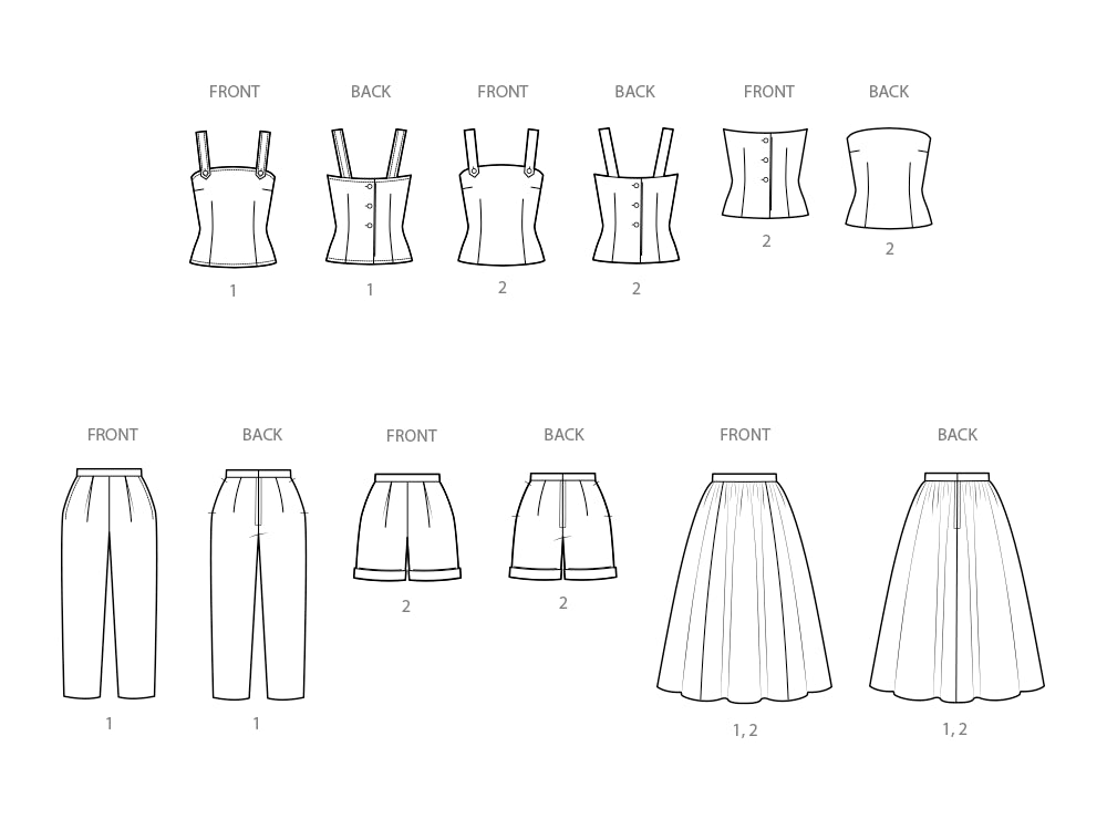 Simplicity Sewing Pattern 1950s Misses' Two-Piece Play Suit in Two Lengths and Skirt