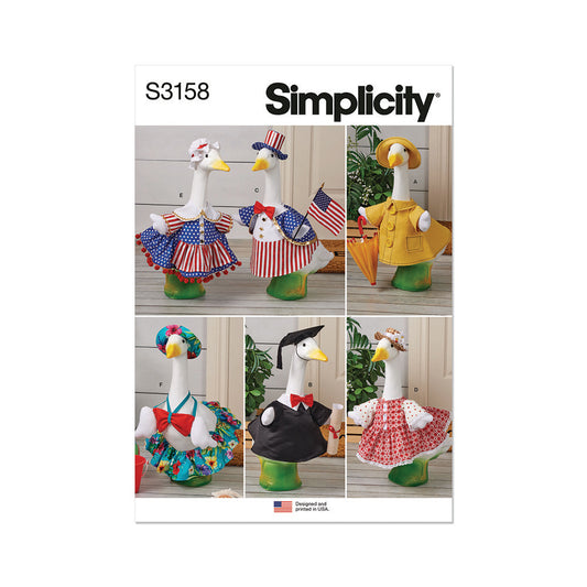 S3158-Simplicity Sewing Pattern Clothes for Porch and Lawn Geese