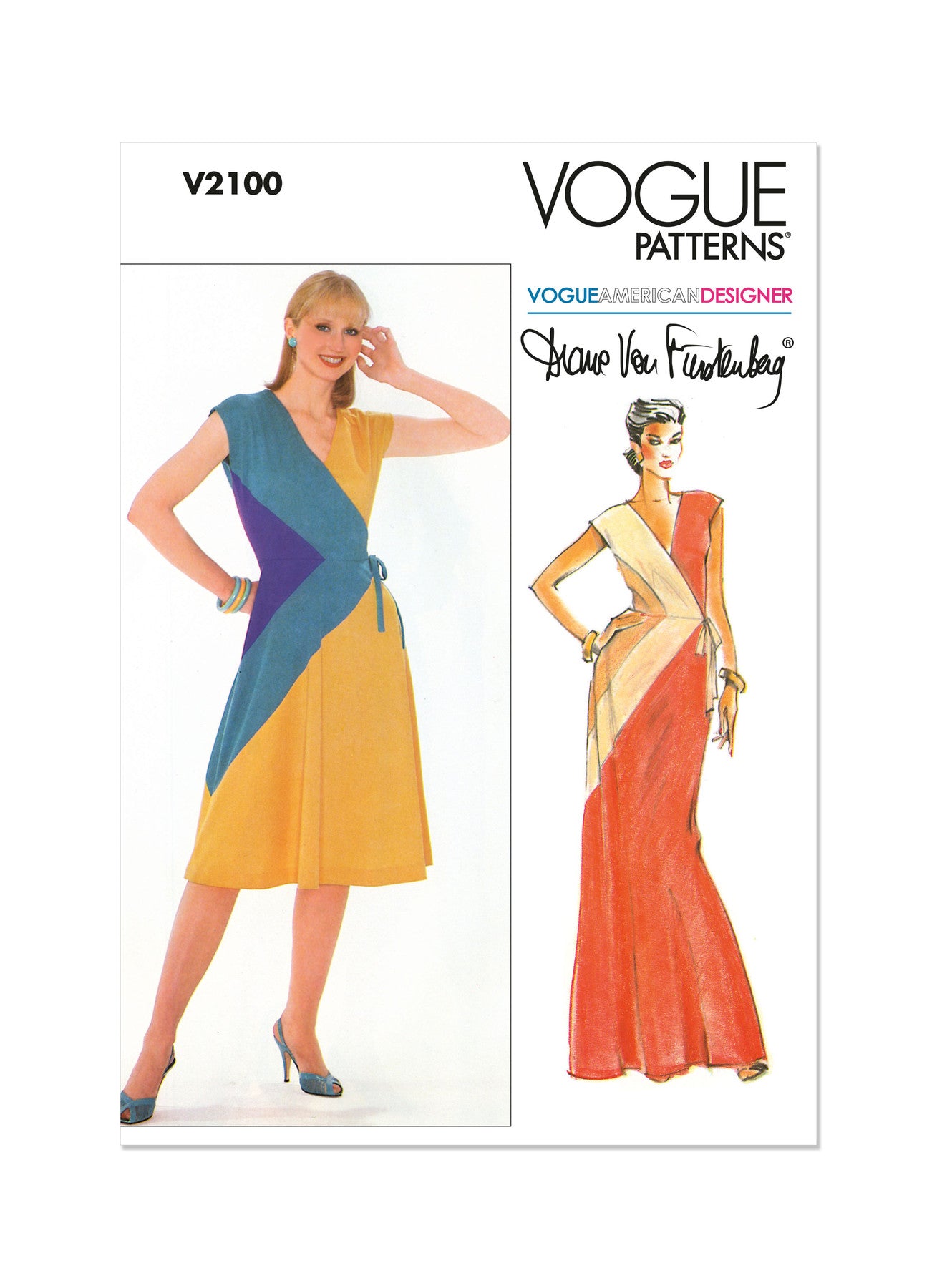 Vogue Patterns 1980s Misses' Knit Dress by Diane Von Furstenberg